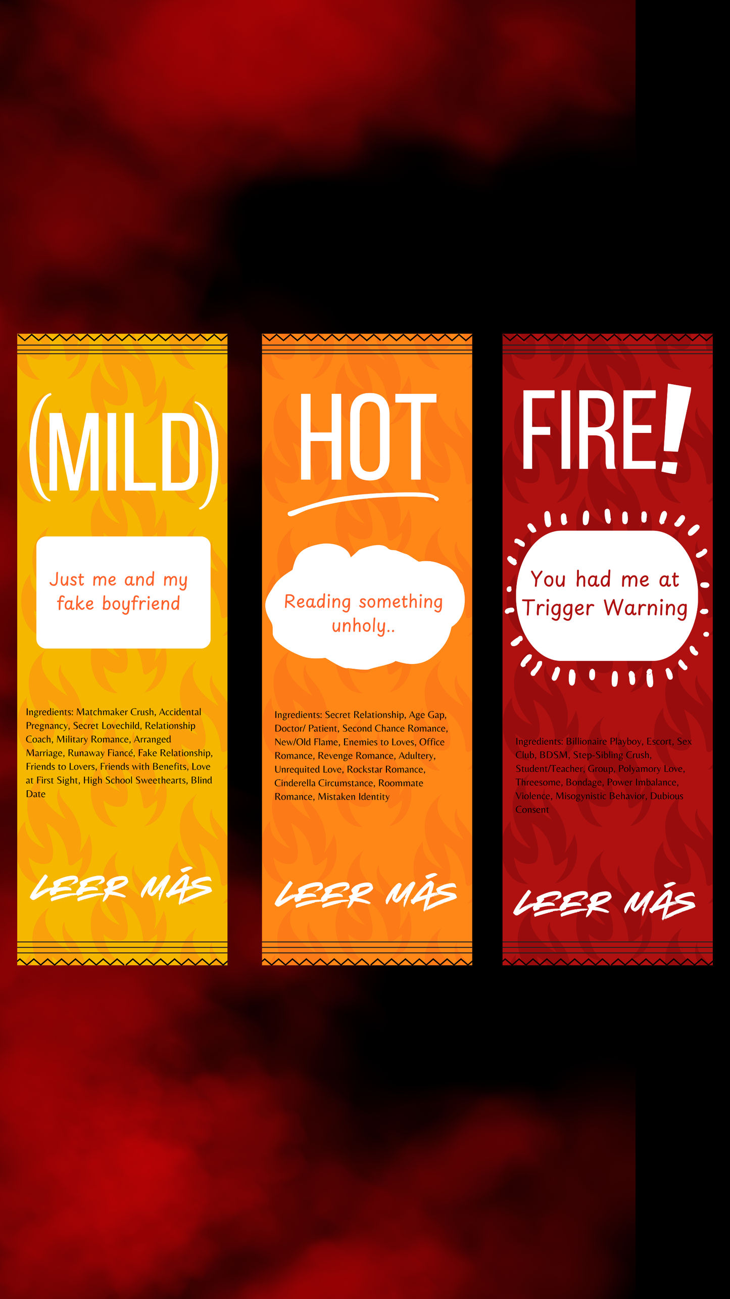 Spicy Sauce Bookmark (3 Pack)
