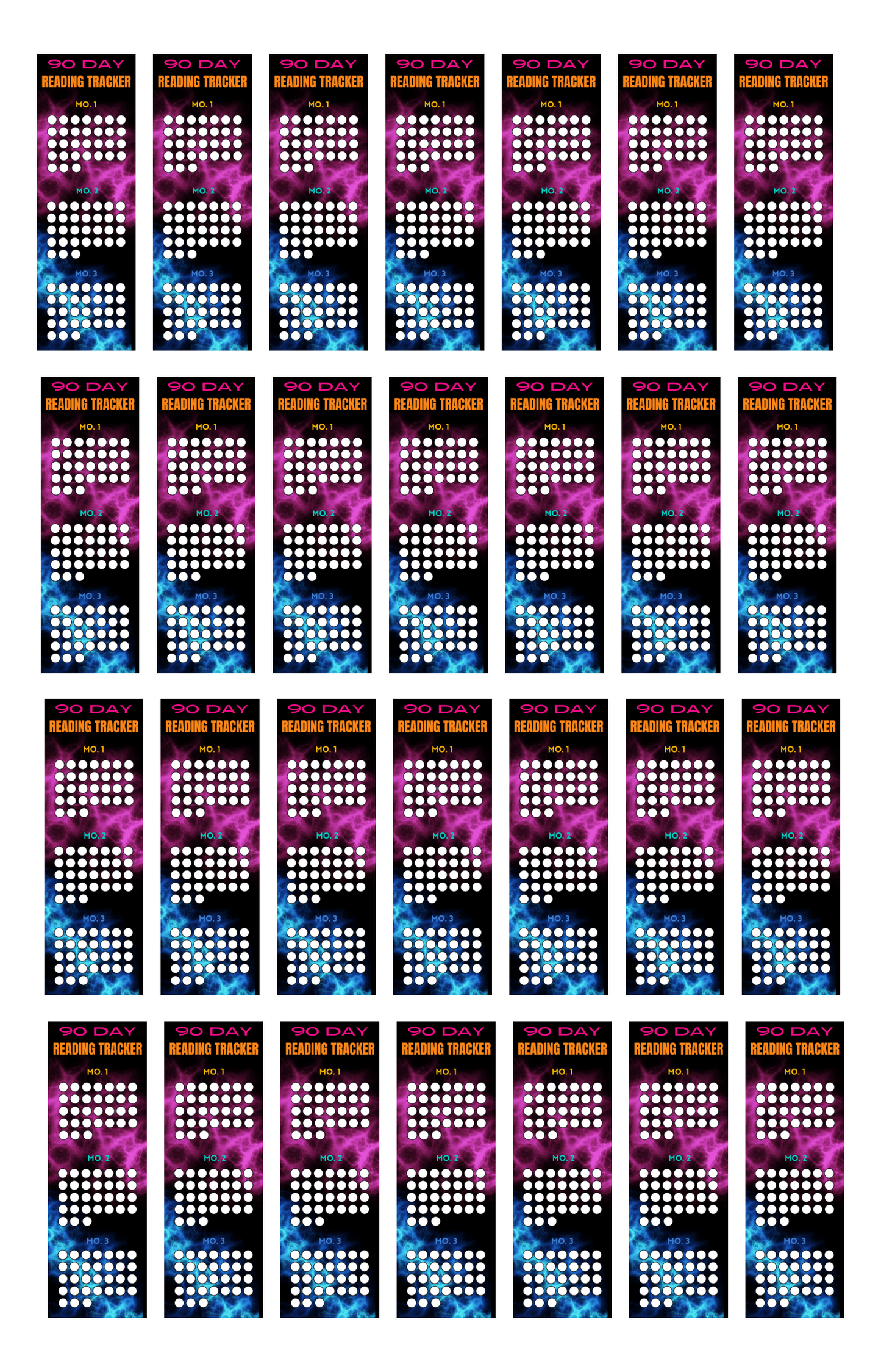 90 Day Reading Tracker